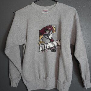 Hanes Kids Oklahoma Football Graphic Long Sleeve Sweat Shirt Size Youth Large